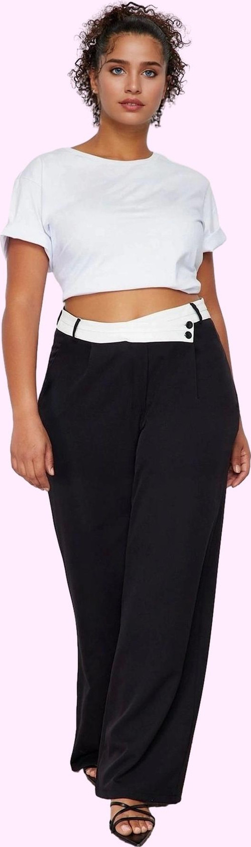 Kadın Yüksek Bel Geniş Paça Dokuma Pantolon Polyester Günlük Şıklık Yaz Aylarının Vazgeçilmezi
