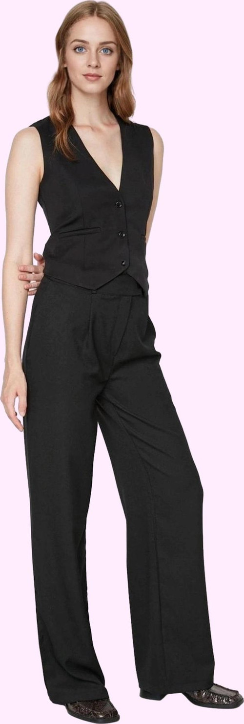 Kadın Geniş Paça Dokuma Pantolon Casual Stil Günlük Kombinler İçin Yaz Aylarının Vazgeçilmezi