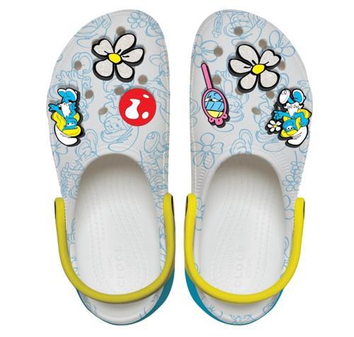 210822-90H Crocs Smurfs Platform Clog Kadın Terlik Gri
