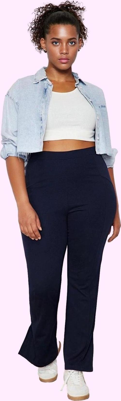 Kadın Yüksek Bel Boru Paça Straight Pantolon Günlük Kullanım İçin Yaz Aylarının Vazgeçilmezi