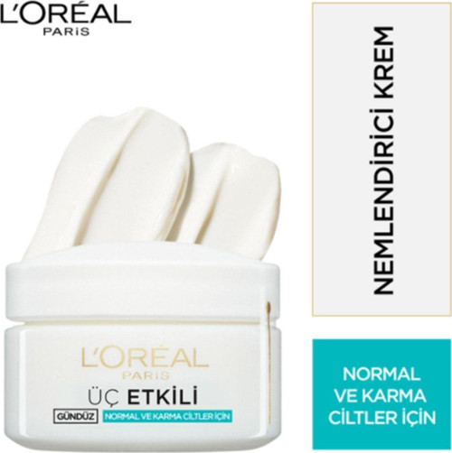 L’oréal Paris 3 Etkili Günlük Bakım Kremi Normal Ve Karma Ciltler 50ml. Kozmetikexpo