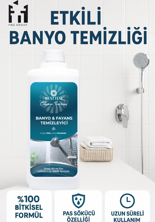 Banyo & Fayans Temizleyici – Pas Sökücü | Derz, Metal Ve Cam Yüzeyler Için | 1000 ml