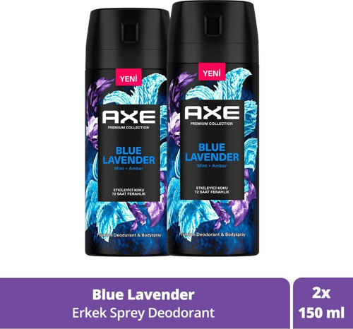 Premium Collection Erkek Sprey Deodorant Blue Lavender 72 Saat Ferahlık 150 ml X2