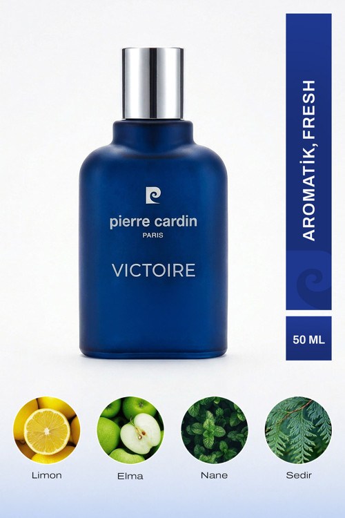 Victoire EDP Erkek Parfüm 50 ml|Aromatik Fresh|Limon, Elma, Nane, Sedir, Tonka, Vanilya