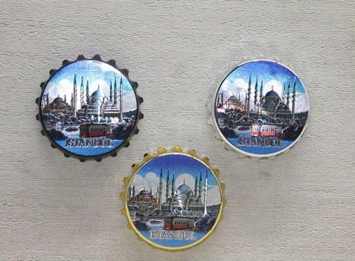 Büro Ev Ofis Hediyesi için İstanbul Hatırası Metal Tarz Magnet