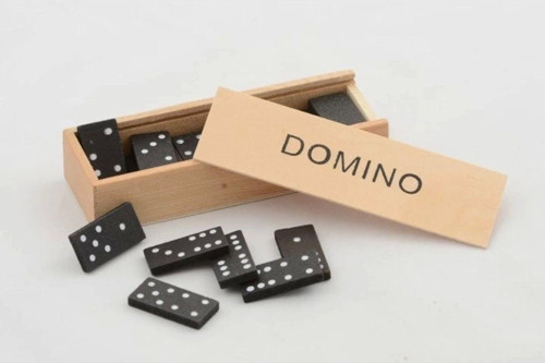 Büro Ev Ofis Hediyesi için Ahşap Kutulu Domino Oyunu Seti