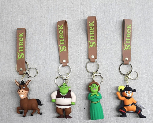 Büro Ev Ofis Hediyesi için Shrek Silikon Anahtarlık