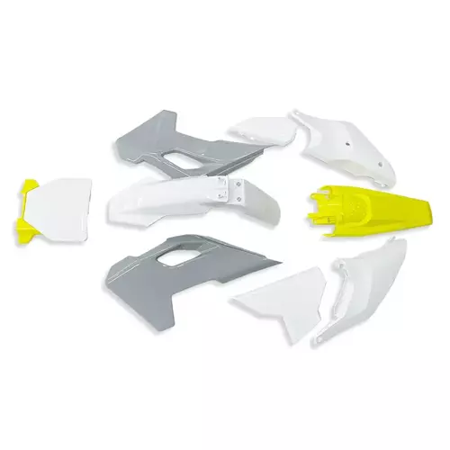 Plastik Granaj Seti - Beyaz, Gri, Sarı (Husqvarna 2024-2025 uyumlu) MX Numaratörlü