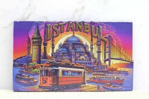 Büro Ev Ofis Hediyesi için İstanbul Hatırası Stil Silikon Magnet