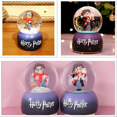 Büro Ev Ofis Dekoru için Işıklı Dönen Püskürtür Müzikli Harry Potter Kar Küresi
