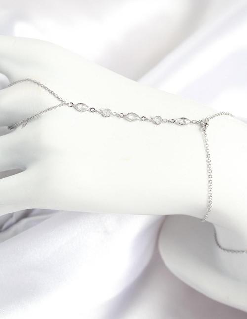 Pirinç Zirkon Taşlı Y Model Gümüş Renk Kadın Şahmeran