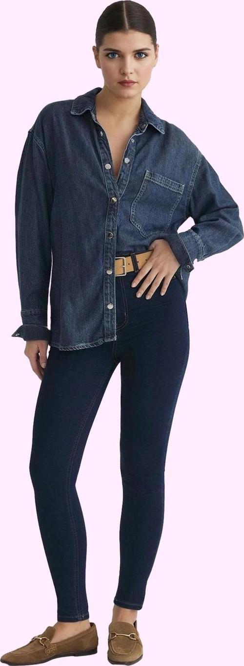Kadın Skinny Jegging Yüksek Bel Dar Paça Regular Boy Denim Günlük Yaz Aylarının Vazgeçilmezi