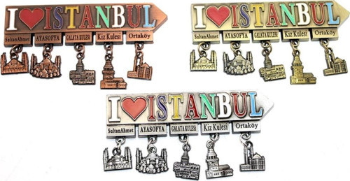 Büro Ev Ofis Hediyesi için İstanbul Hatırası Metal Tip Magnet