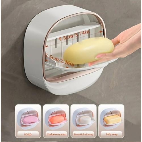 Büro Ev Ofis Banyo Dekoru için Drenaj Hazneli Kapaklı Katı Sabunluk
