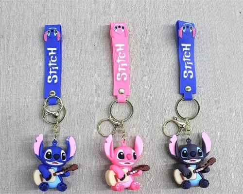 Büro Ev Ofis Hediyesi için Stitch Tarz Silikon Anahtarlık