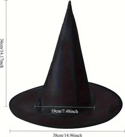 Nessiworld 8 Adet Siyah Cadı Şapkası – Yetişkin & Çocuk Kostüm Aksesuarı