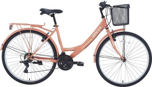 LOTUS ŞEHİR BİSİKLETİ 34 CM V 24 JANT 21 VİTES MERCAN BEYAZ