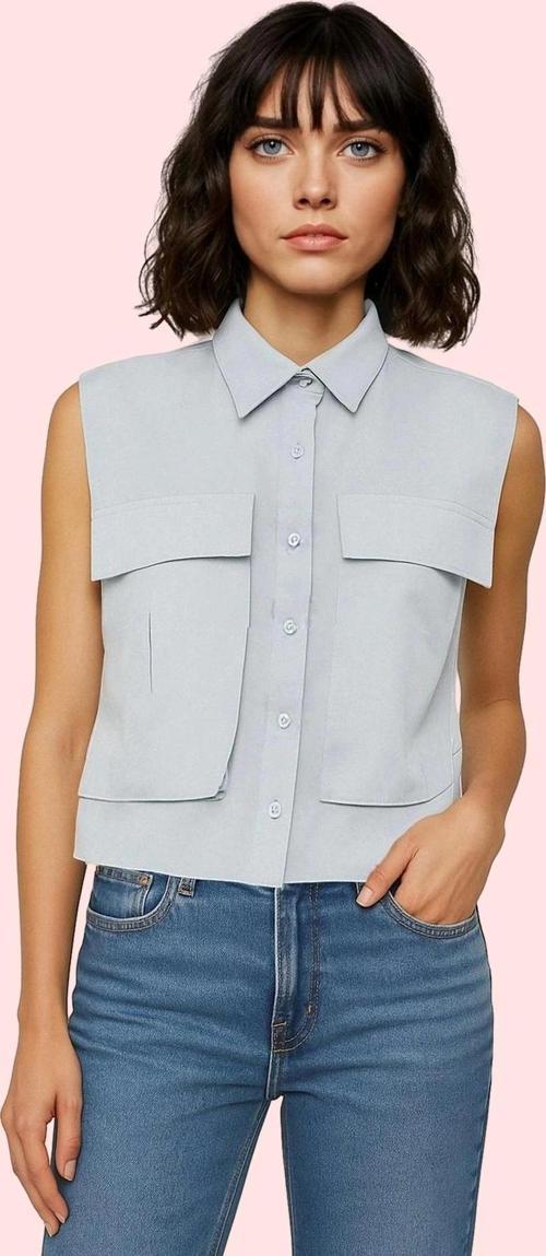 Kadın Pamuklu Regular Kalıp Kolsuz Gömlek Düz Desen Yaz Aylarının Vazgeçilmezi Günlük Kullanım