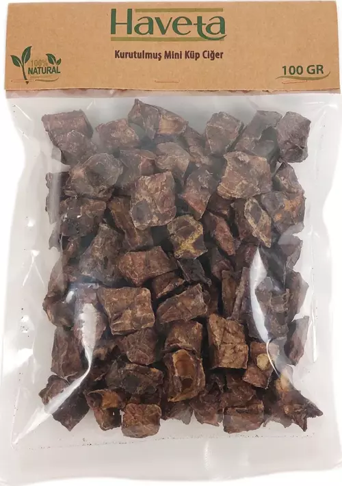 Kurutulmuş Dana Mini Küp Ciğer 100gr