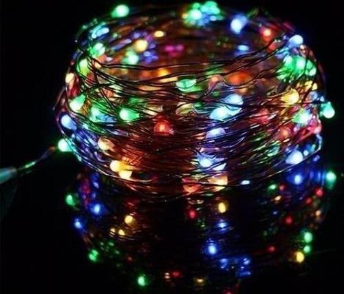 Pilli Renkli Peri Led Işık Dekoratif Aydınlatma 5 Metre RGB Led