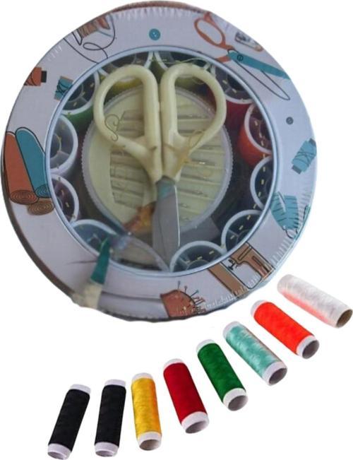 İplik Set Teneke Kutu Dikiş Seti