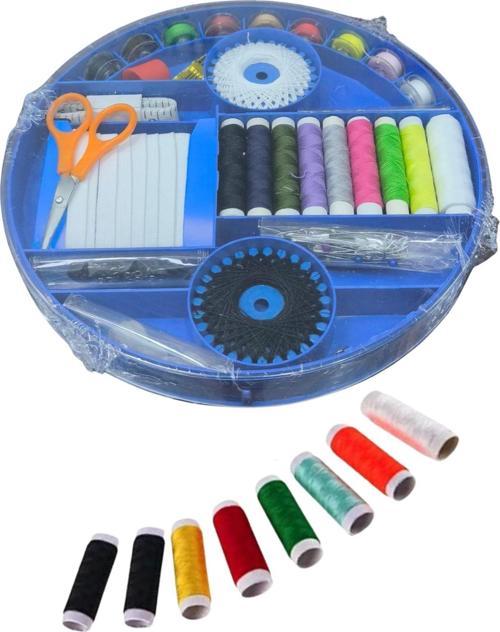 İplik Set Yuvarlak Plastik Dikiş Seti