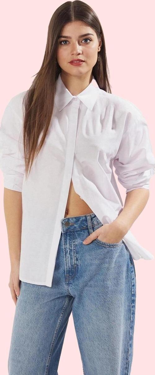 Kadın Pamuk Gömlek Çiçek Detaylı Oversize Günlük ve İş İçin Hafta Sonu Yaz Aylarının Vazgeçilmezi