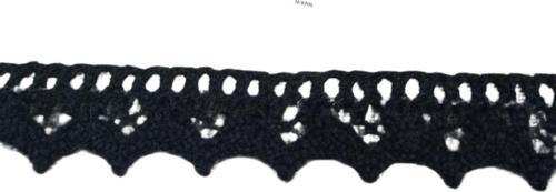 Kopanaki Dantel en 1,5 cm Siyah 10 Metre