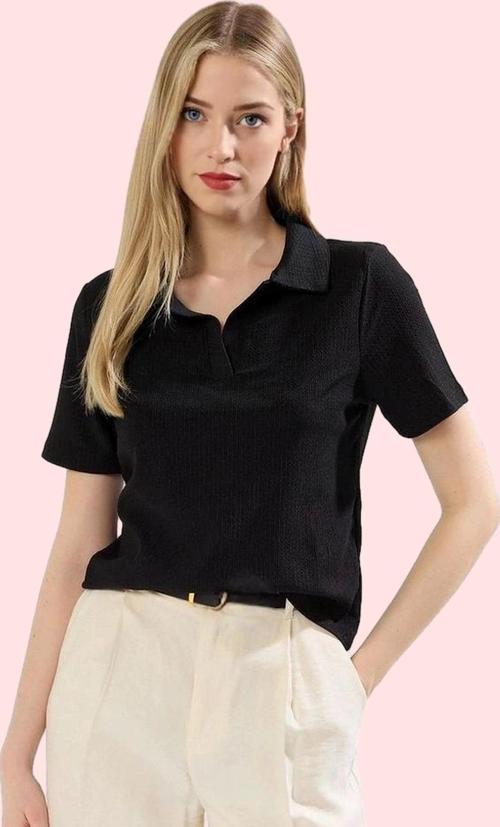 Kadın Basic Bürümcük Örme Bluz Düz Desen Kısa Kollu Rahat Günlük Kullanım Kaliteli Malzeme