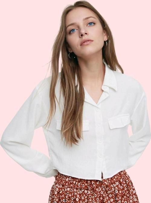 Kadın Regular Kalıp Gömlek; Günlük Şık Cep Detaylı Aerobin Dokuma Yaz Aylarının Vazgeçilmezi