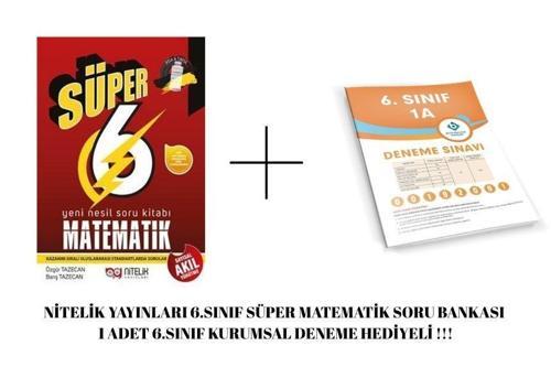 NİTELİK YAYINLARI 6.SINIF SÜPER MATEMATİK SORU BANKASI (KURUMSAL DENEME HEDİYELİ!!!)