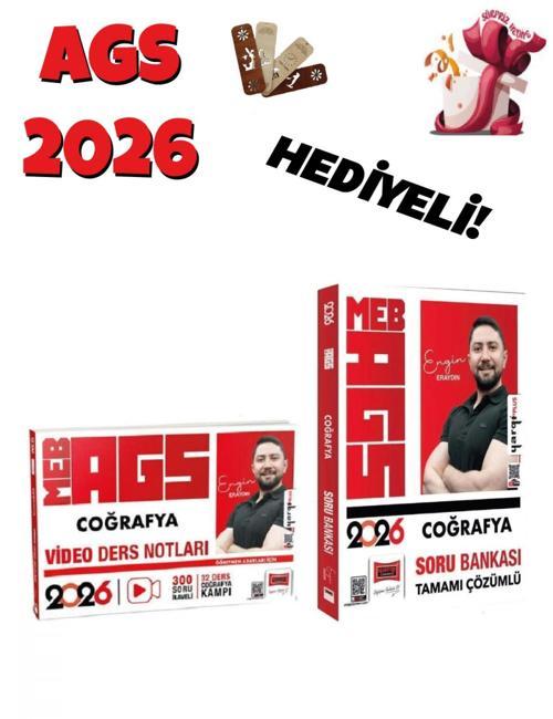 Yargı 2026 MEB-AGS Coğrafya Video Ders Notları + Soru Bankası 2 li Set - Engin Eraydın Yargı Yayınla