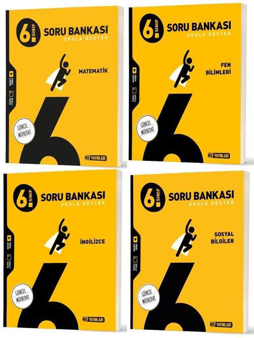 Hız 2026 6. Sınıf Matematik İngilizce Fen Sosyal Soru Bankası Seti 4 Kitap