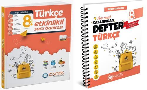 Çanta 2025 8. Sınıf Türkçe Etkinlikli Kazanım Soru Bankası + Defter Seti 2 Kitap