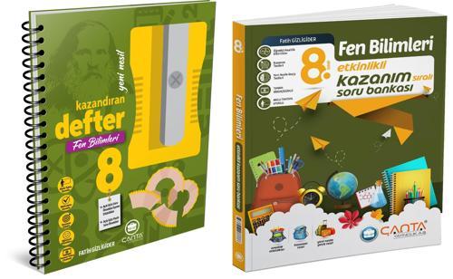 Çanta 2025 8. Sınıf Fen Bilimleri Etkinlikli Kazanım Soru Bankası + Defter Seti 2 Kitap