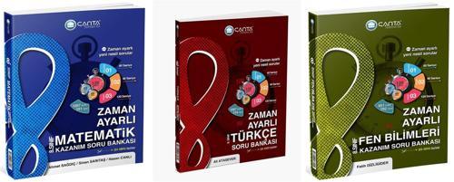 Çanta 2025 8. Sınıf Lgs Matematik + Türkçe + Fen Bilimleri Zaman Ayarlı Kazanım Soru Seti 3 Kitap