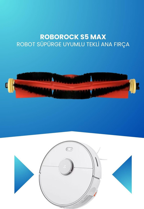 Roborock S5 Max Robot Süpürge Uyumlu Tekli Ana Fırça