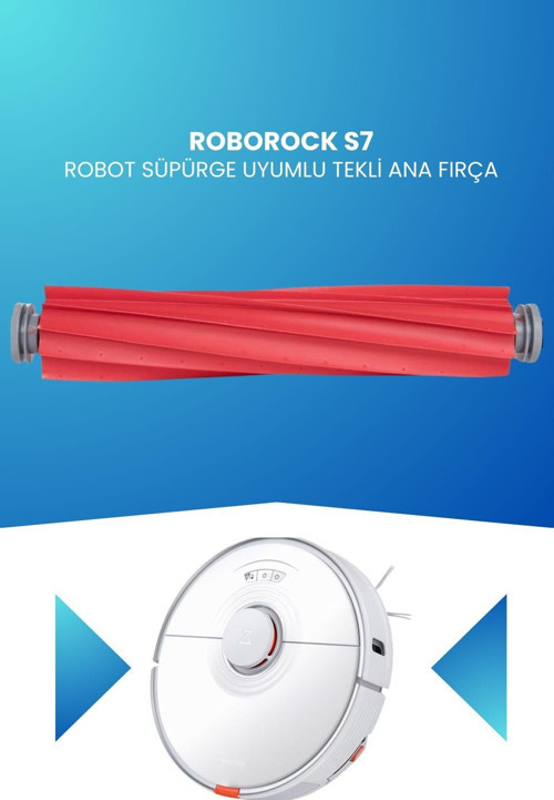 Roborock S7 Robot Süpürge Uyumlu Tekli Ana Fırça