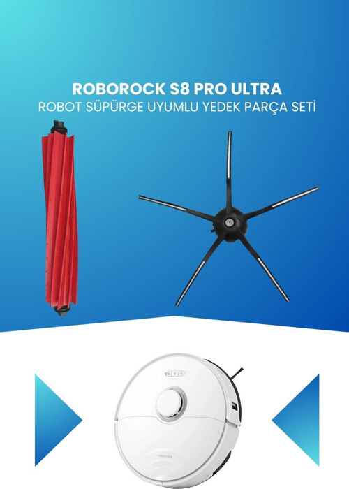 Roborock S8 Pro Ultra Robot Süpürge Uyumlu Yedek Parça Seti - S