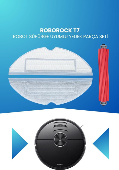 Roborock T7 Robot Süpürge Uyumlu Yedek Parça Seti