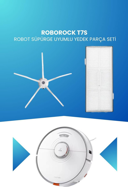 Roborock T7S Robot Süpürge Uyumlu Yedek Parça Seti - B