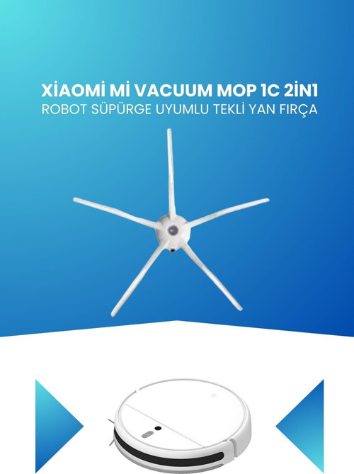 Xiaomi Mi Vacuum Mop 1C 2İn1 Robot Süpürge Uyumlu Tekli Yan Fırça