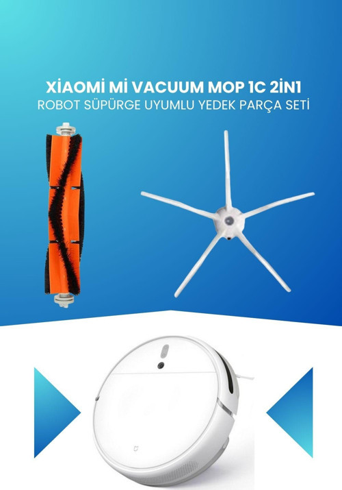 Xiaomi Mi Vacuum Mop 1C 2İn1 Robot Süpürge Uyumlu Yedek Parça Seti