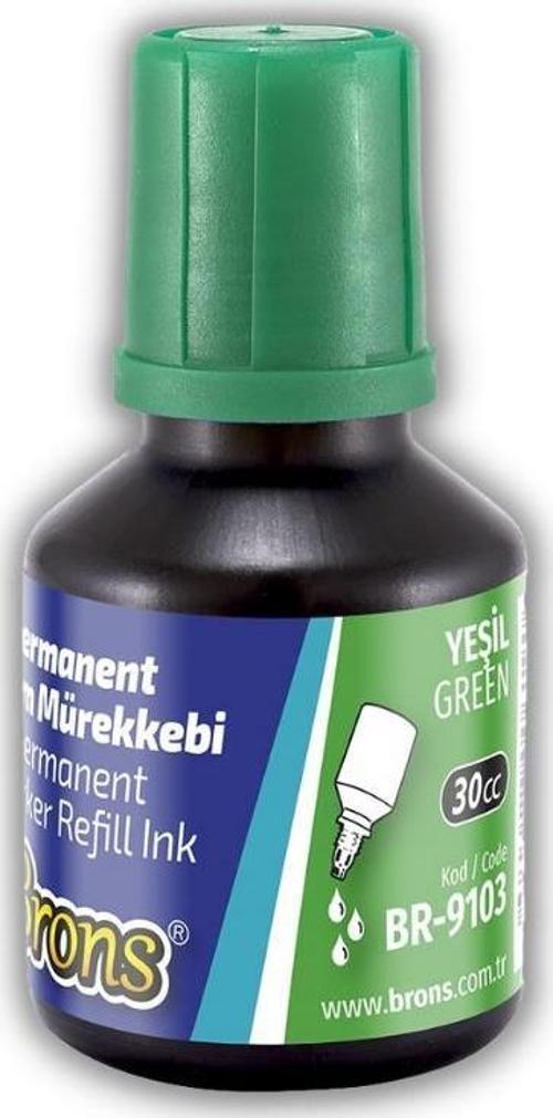 Markör Permanent Kalem Mürekkebi Yeşil 30 ml 1 Adet Brons Koli Çuval Kalemi Mürekkebi 1 Adet