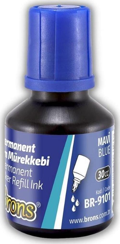 Markör Permanent Kalem Mürekkebi Mavi 30 ml 1 Adet Brons Koli Çuval Kalemi Mürekkebi 1 Adet
