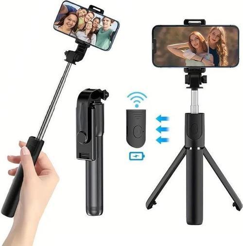 Ga66 3in1 Bluetooth Selfie Çubuğu Tripod Canlı Yayın Standı Telefon Tutucu Katlanabilir Genişletilebilir Deklanşörlü Monopod