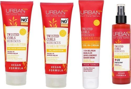 Hibiscus &Shea Butter Tuzssuz Şampuan&Krem&Sıvı Krem&Durulanmayan Bakım Set
