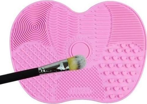 Pratik Kolay Makyaj Fırçası Temizleme Matı Aparatı Aleti Küçük