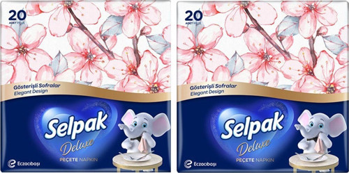2 X Adet Dantel 20'Li Deluxe Peçete - Gösterişli Sofralar Serisi