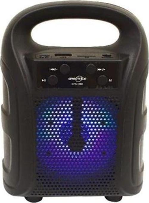 Tutmalı Mini Hoparlör Işıklı Taşınabilir Bluetooth Wireless Radyolu Sd Kart ve USB Girişli Hoparlör